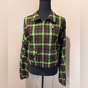 Teddy Fresh Plaid Jacket Large Y2K Skater|Cropped| Grunge Unisex Streetwear Cool